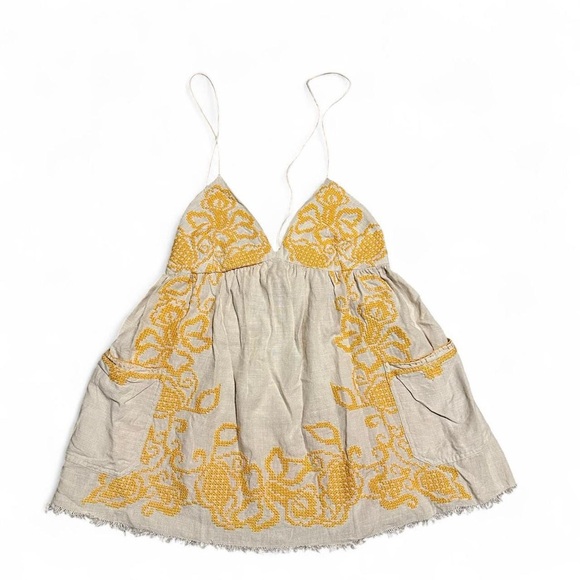 Urban Outfitters Babydoll Embroidered Floral Cami Top Small - Picture 4 of 10